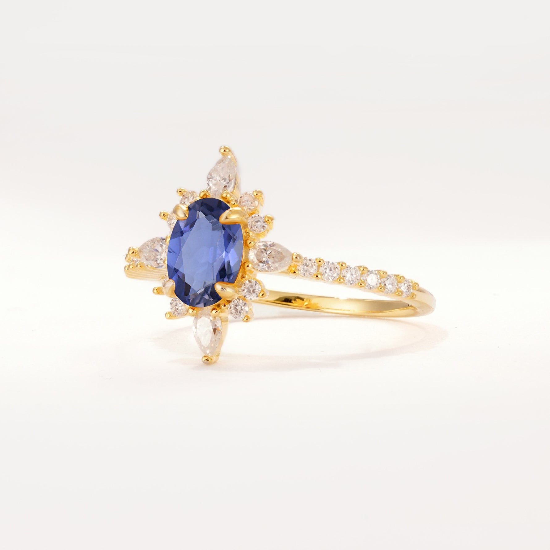 ML07058 Tanzanite Ring - White-Gold