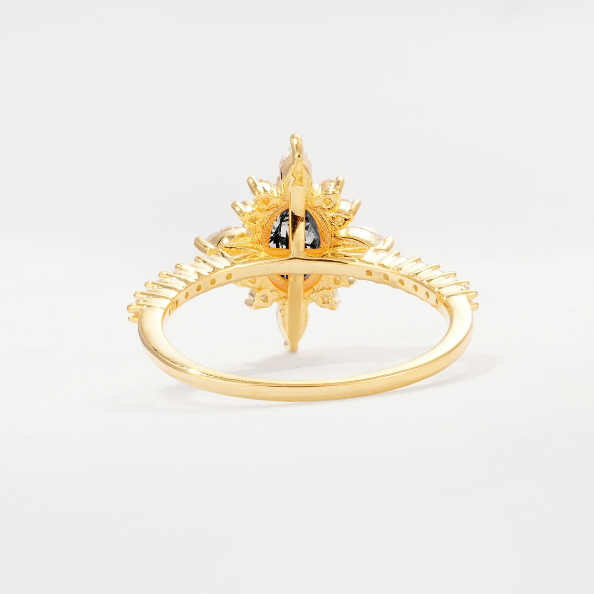 ML07058 Black Rutilated Quartz Ring - Additional view