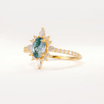 ML07058 Moss Agate Ring - White-Gold