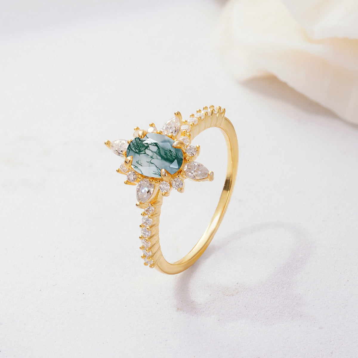 ML07058 Moss Agate Ring - Additional view