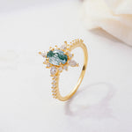 ML07058 Moss Agate Ring - Additional view