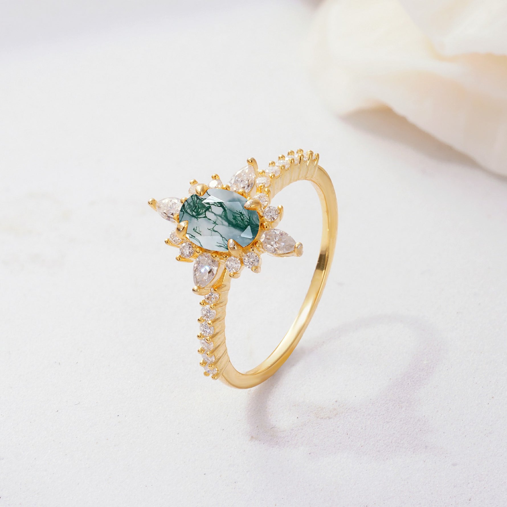 ML07058 Moss Agate Ring - Additional view