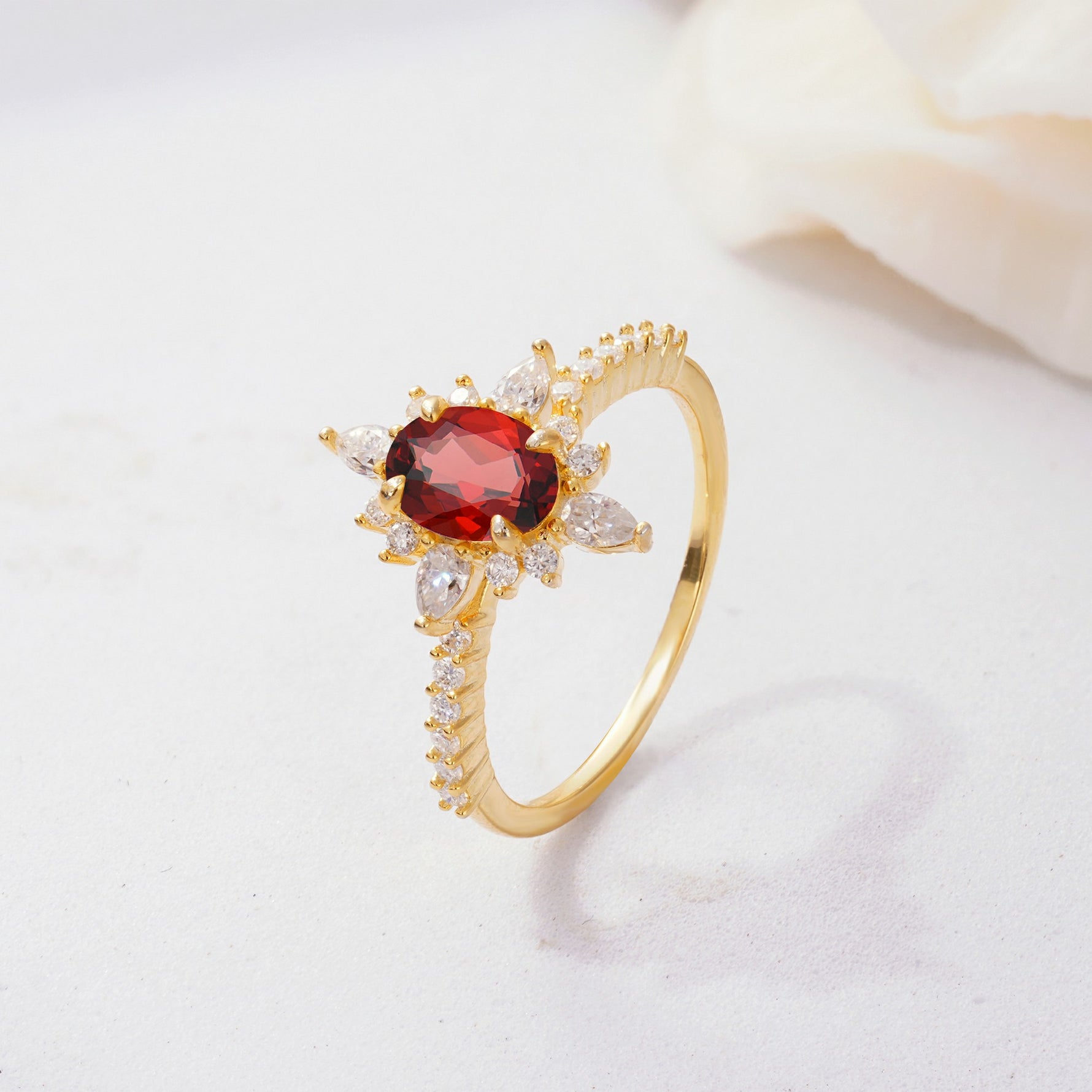 ML07058 Garnet Ring - Additional view