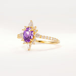 ML07058 Amethyst Ring - White-Gold