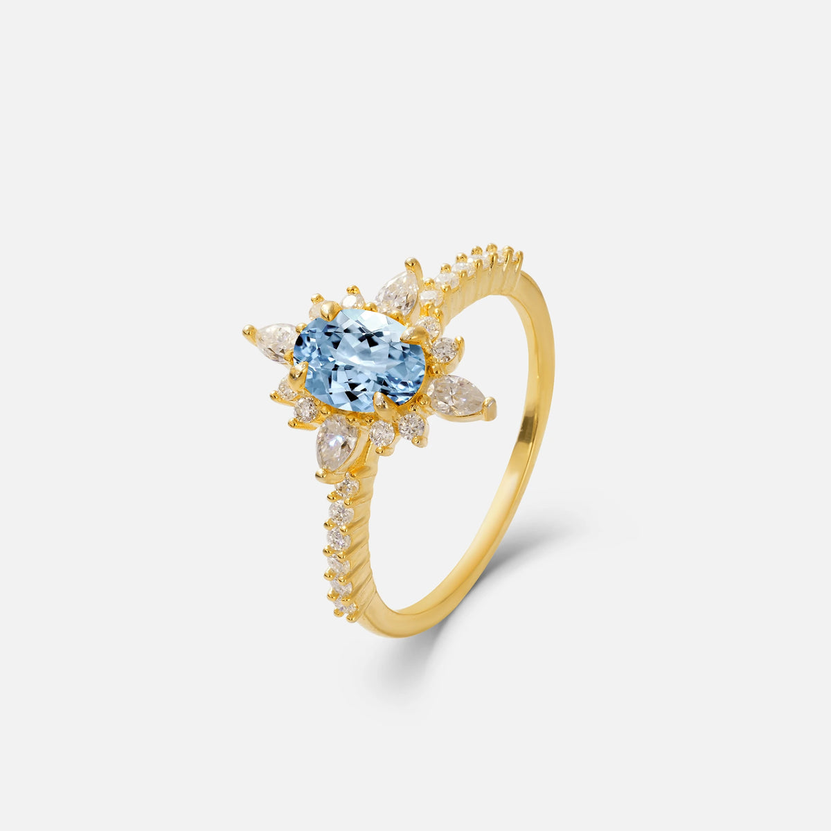 ML07058 Aquamarine Ring - Additional view