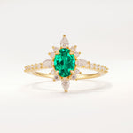 ML07058 Emerald Ring - Yellow-Gold