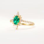ML07058 Emerald Ring - White-Gold