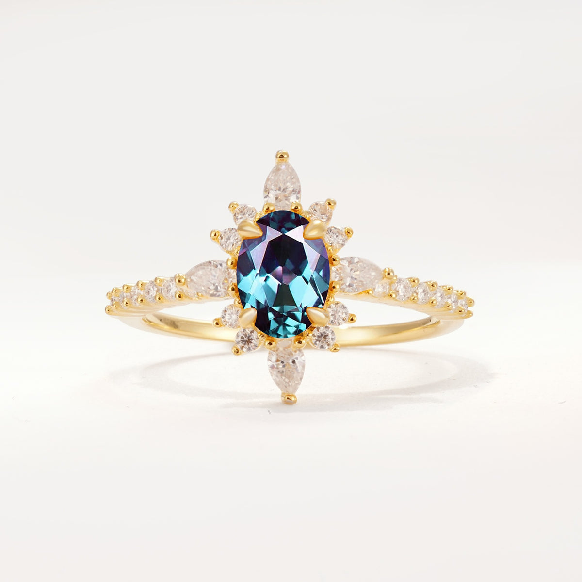 ML07058 Alexandrite Ring - Yellow-Gold