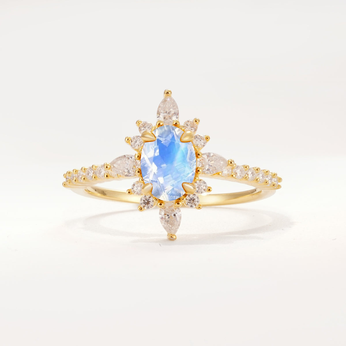 ML07058 Moonstone Ring - Yellow-Gold