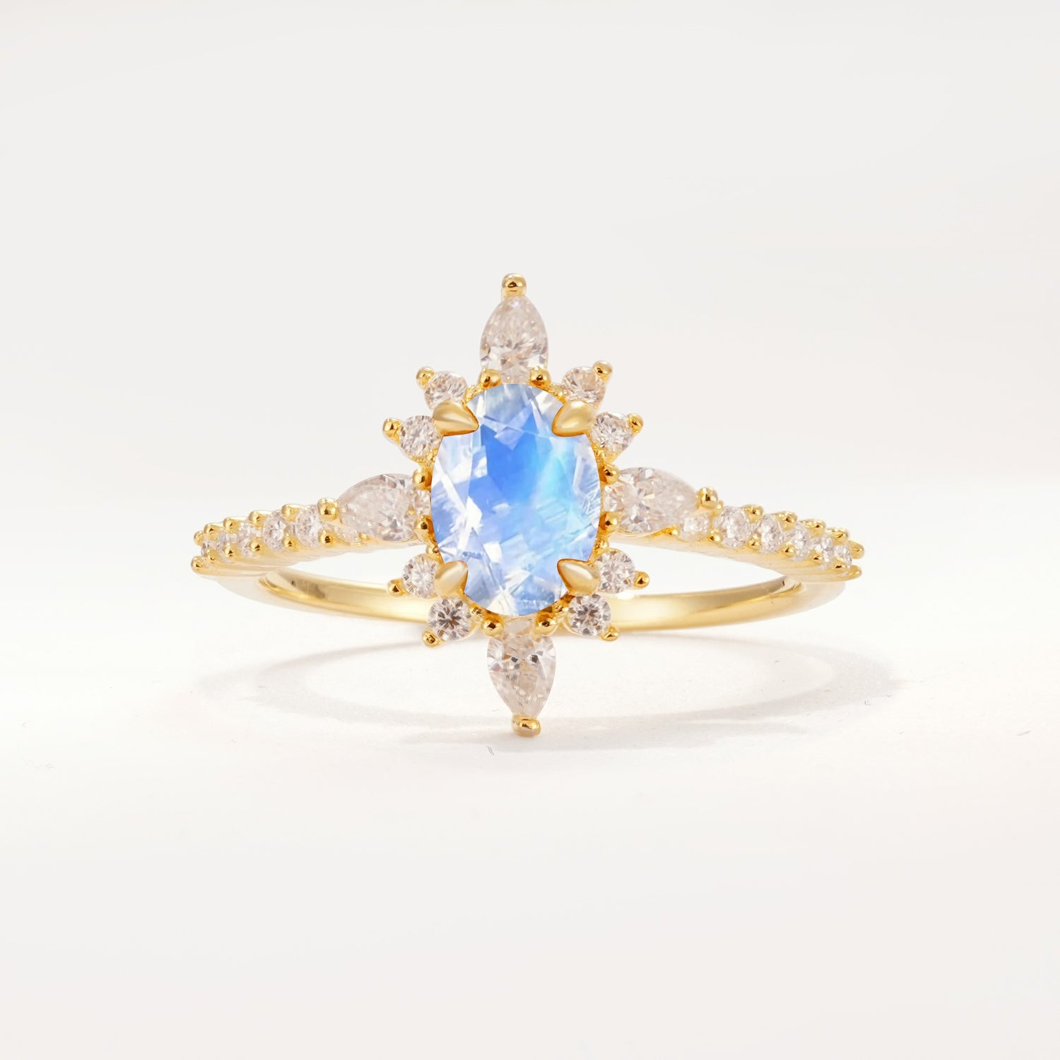 ML07058 Moonstone Ring - Yellow-Gold