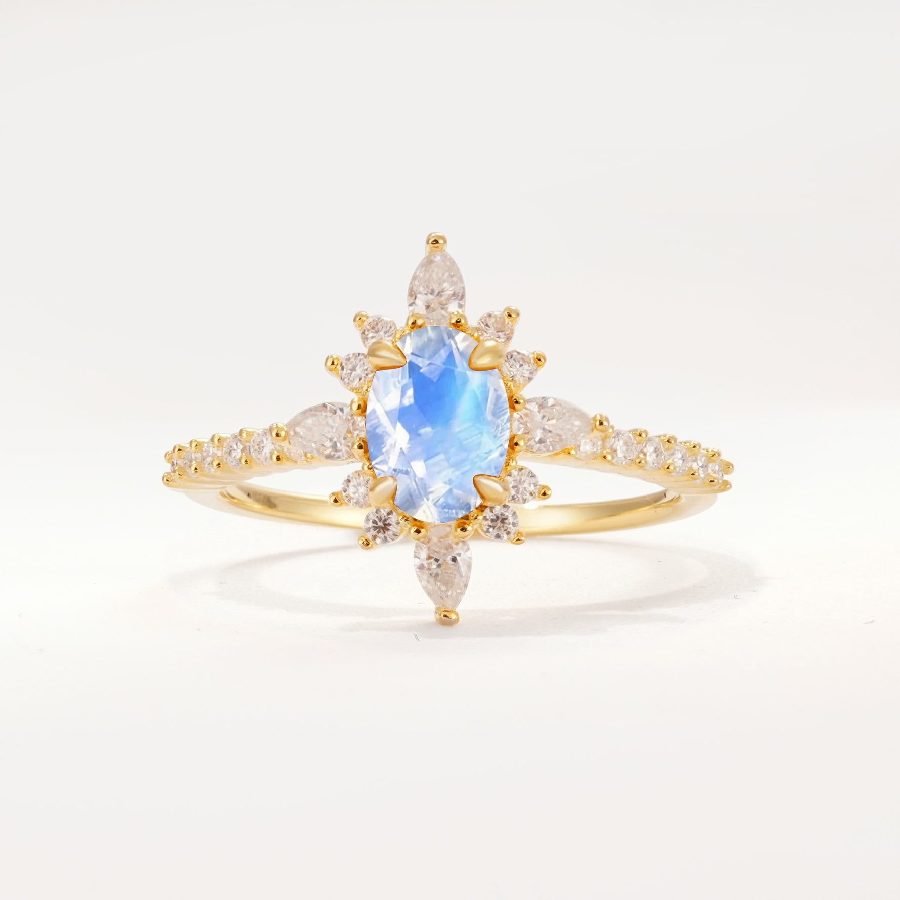 ML07058 Moonstone Ring - Yellow-Gold