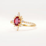 ML07058 Ruby Ring - White-Gold
