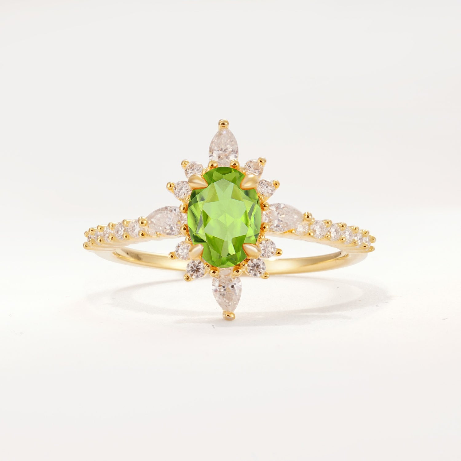 ML07058 Peridot Ring - Yellow-Gold