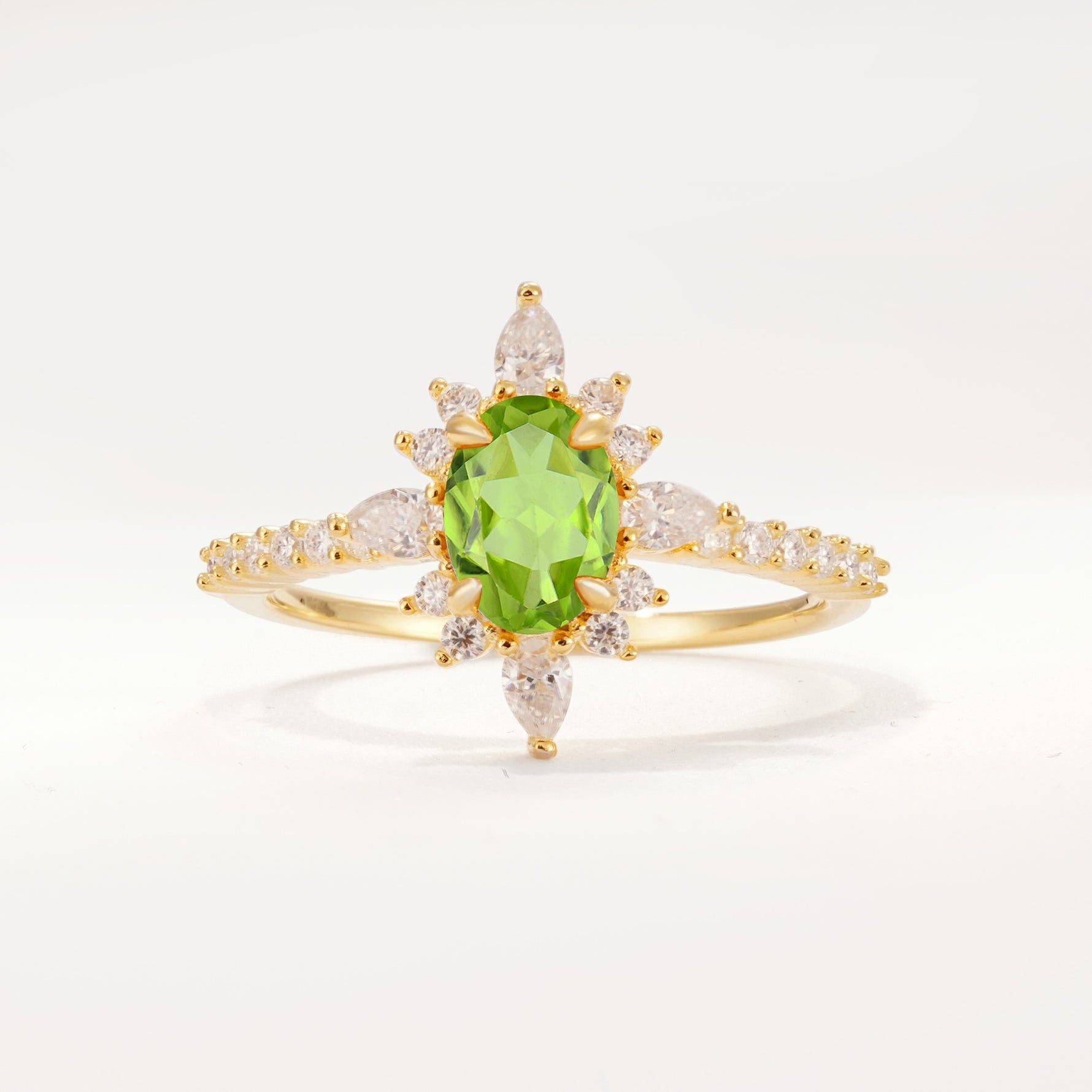 ML07058 Peridot Ring - Yellow-Gold