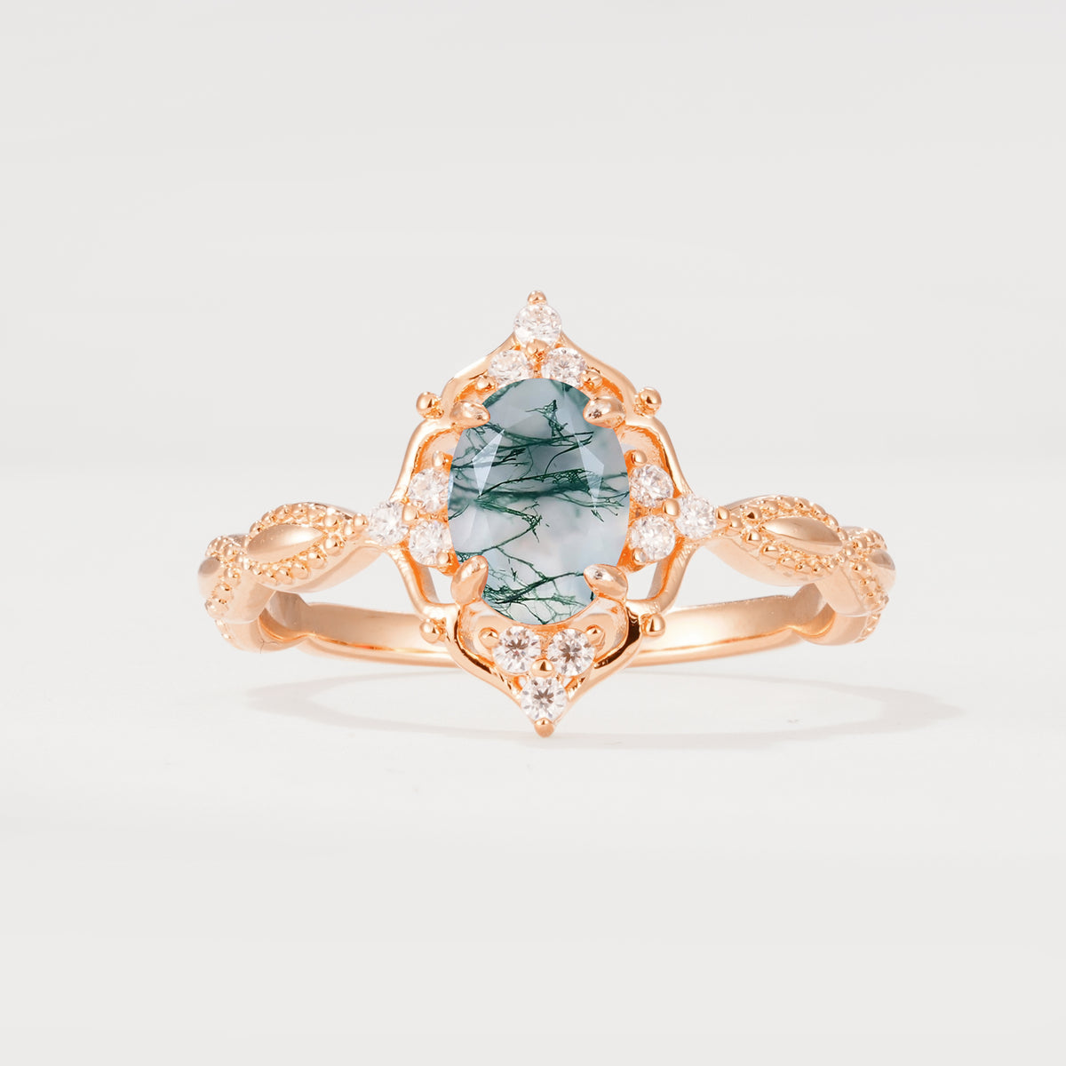 ML07059 Moss Agate Ring - Additional view