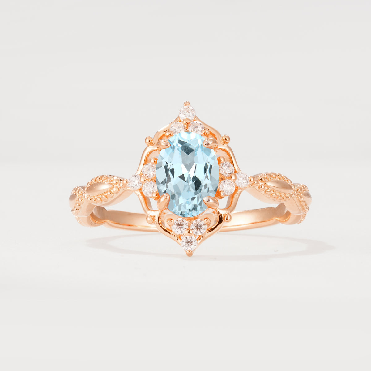ML07059 Aquamarine Ring - Additional view