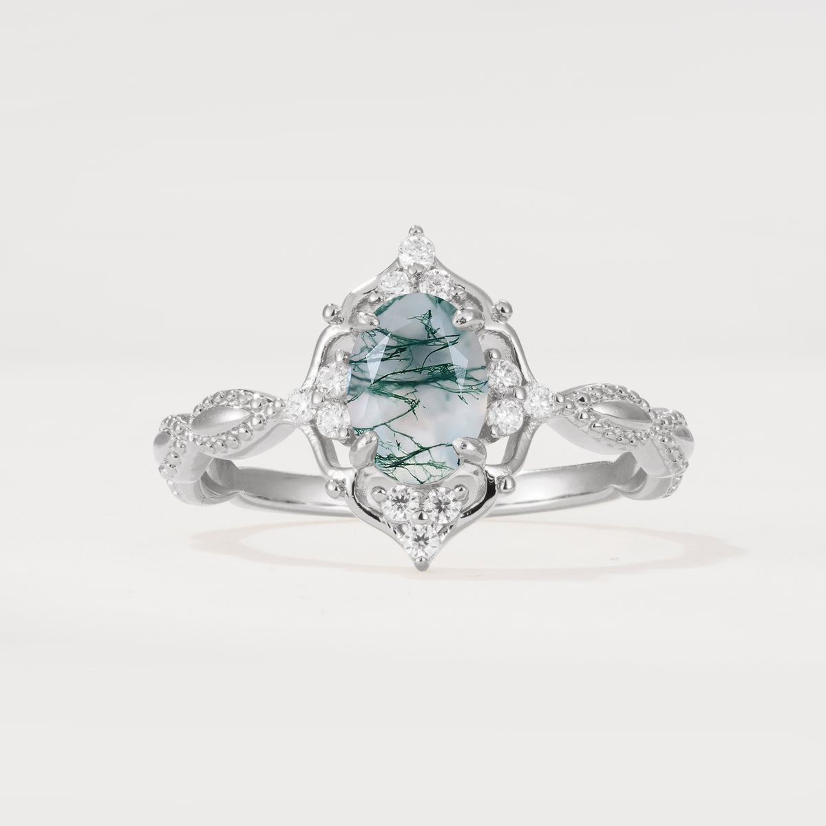 ML07059 Moss Agate Ring - Additional view