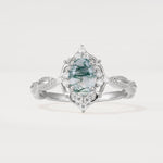 ML07059 Moss Agate Ring - Additional view