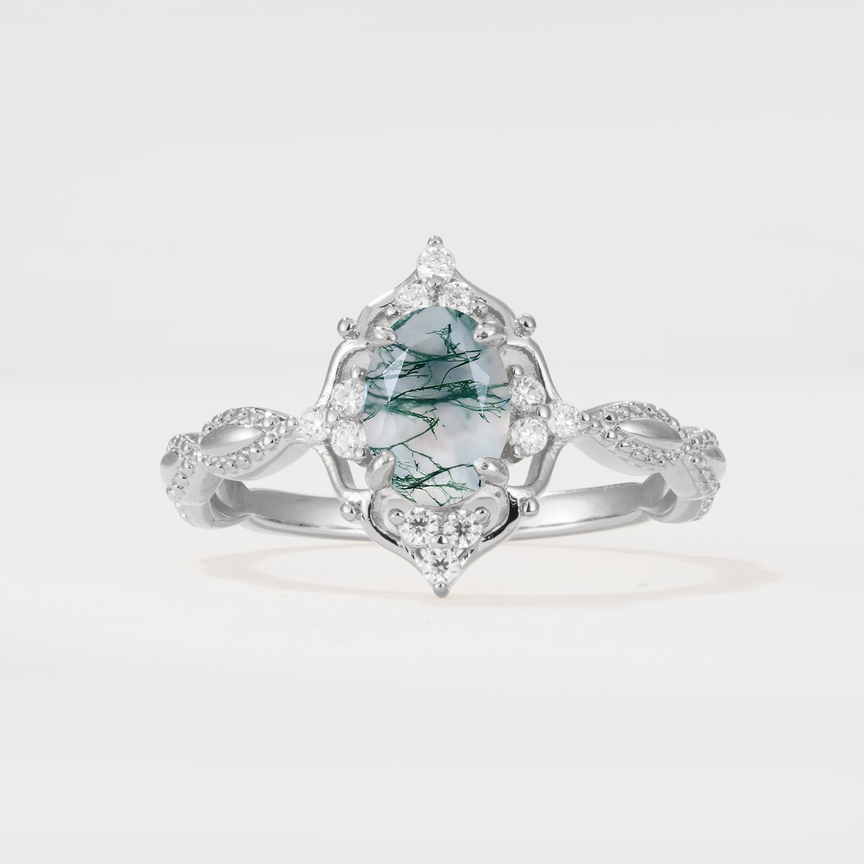 ML07059 Moss Agate Ring - Additional view