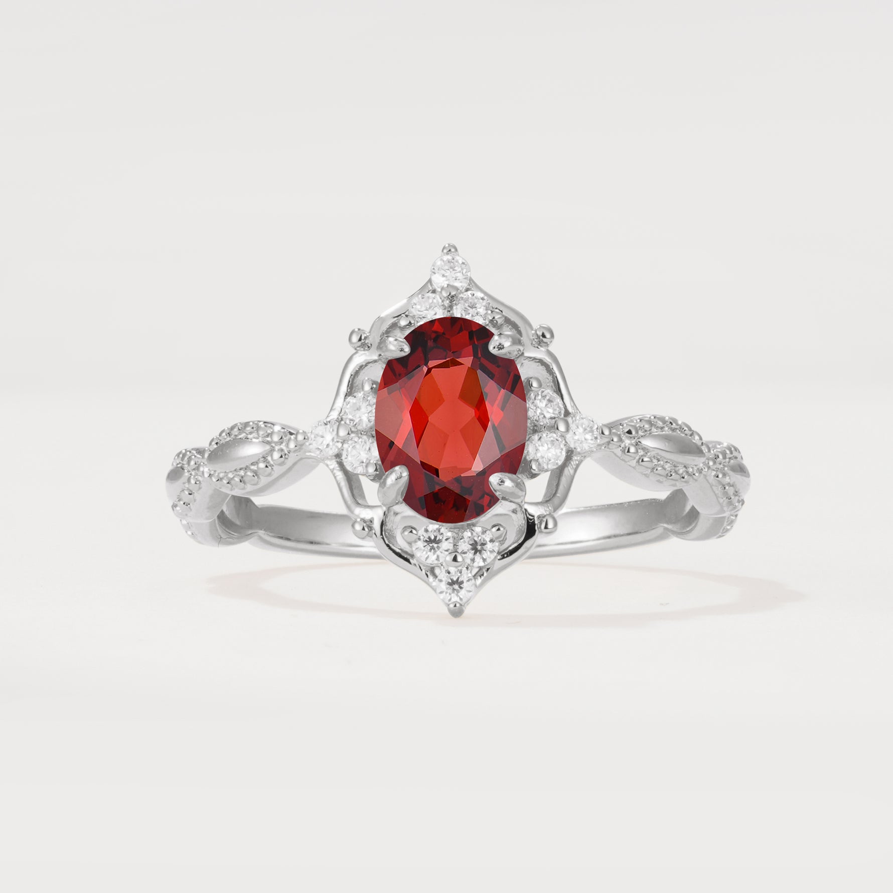 ML07059 Garnet Ring - Additional view