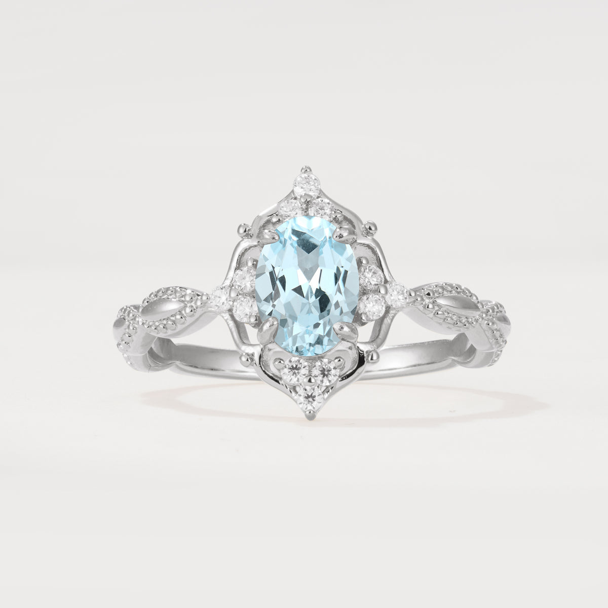 ML07059 Aquamarine Ring - Additional view