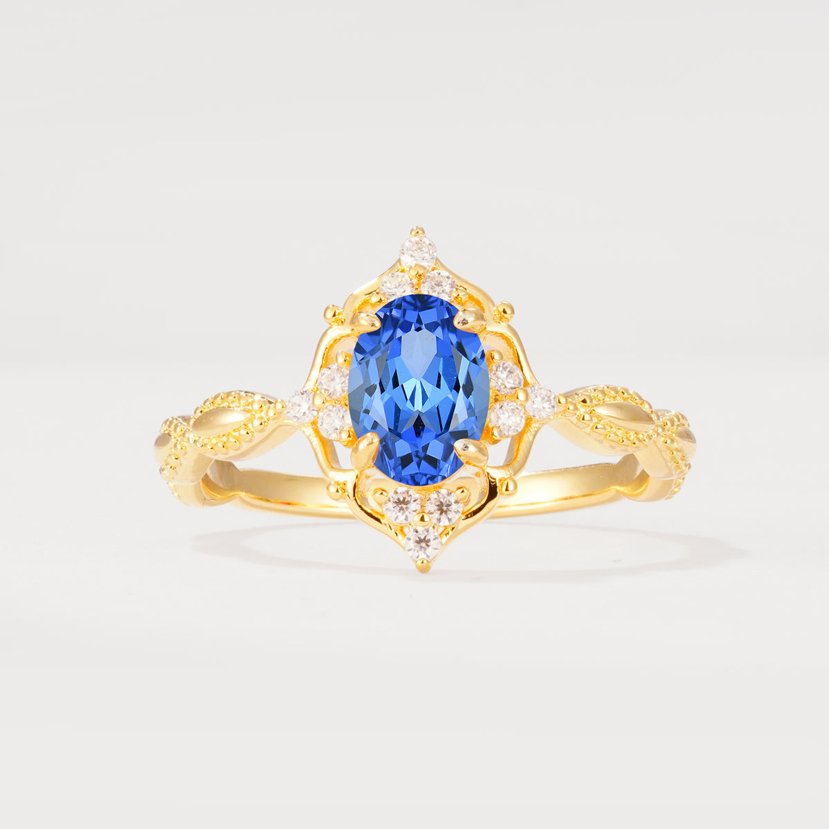 ML07059 Sapphire Ring - Yellow-Gold
