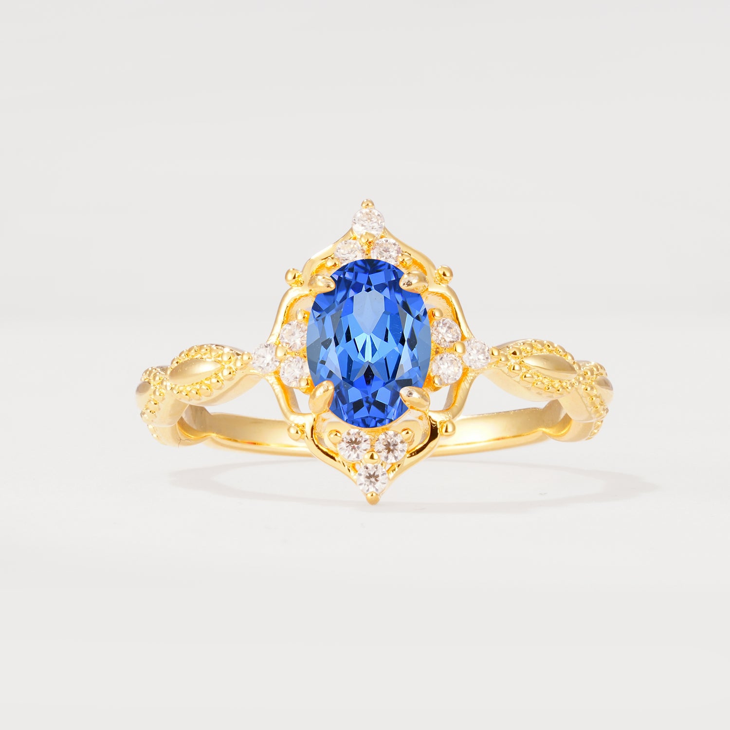 ML07059 Sapphire Ring - Yellow-Gold