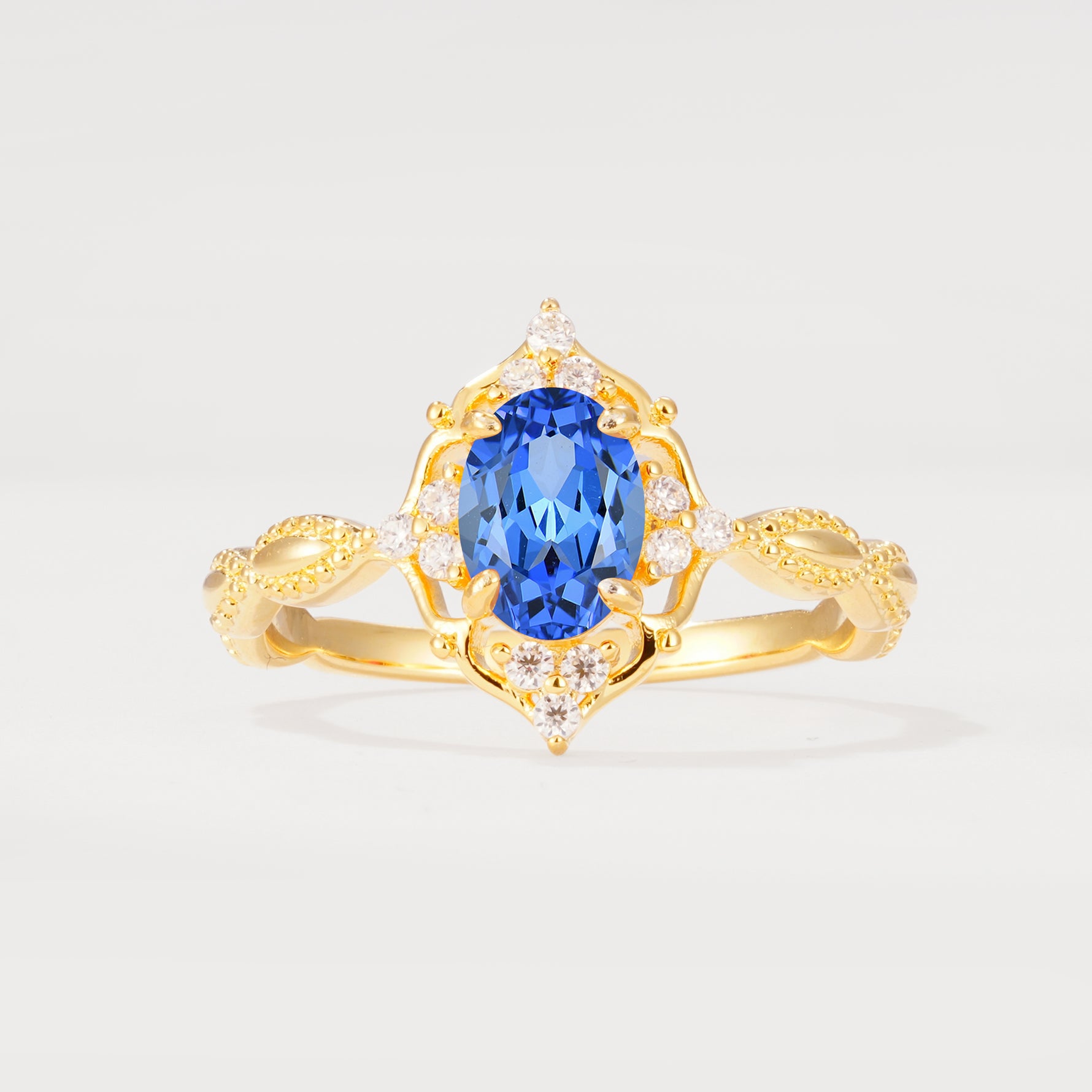 ML07059 Sapphire Ring - Yellow-Gold