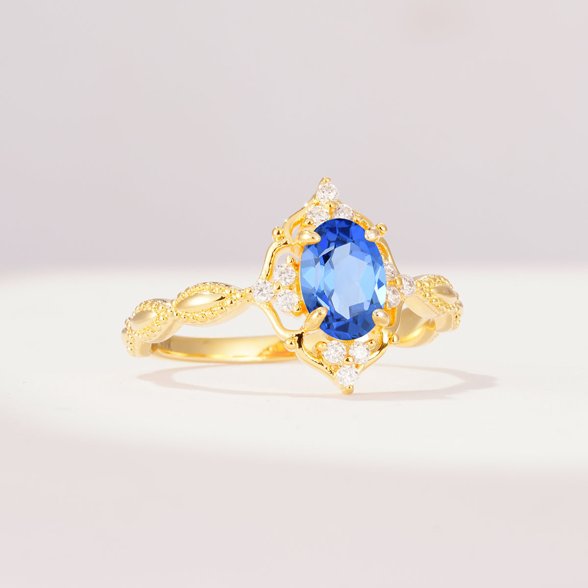 ML07059 Sapphire Ring - White-Gold