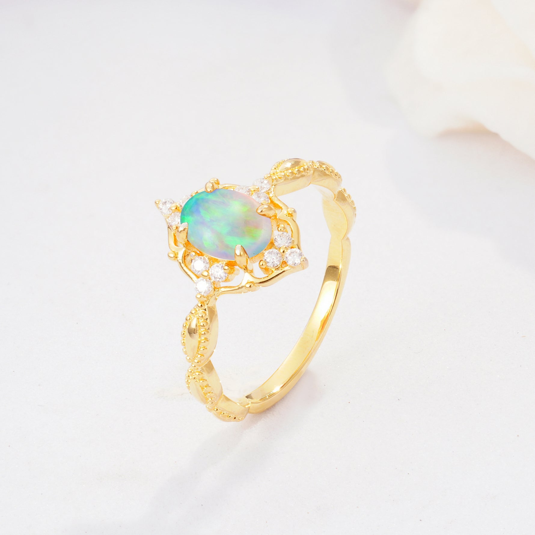 ML07059 Fire Opal Ring - Additional view