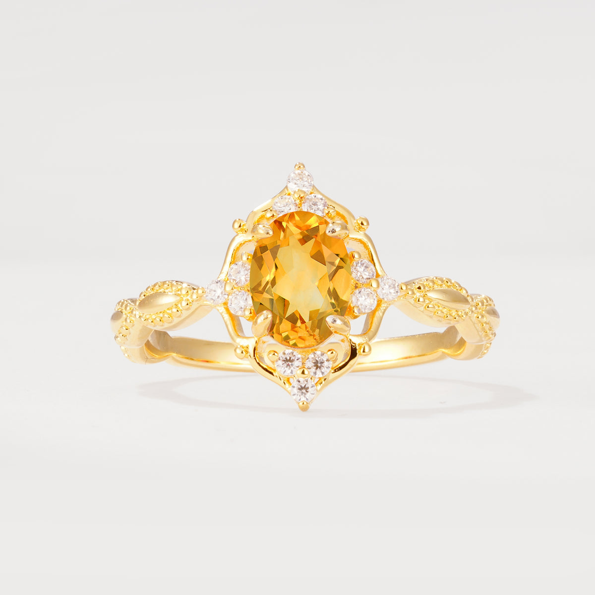 ML07059 Citrine Ring - Yellow-Gold