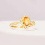 ML07059 Citrine Ring - White-Gold