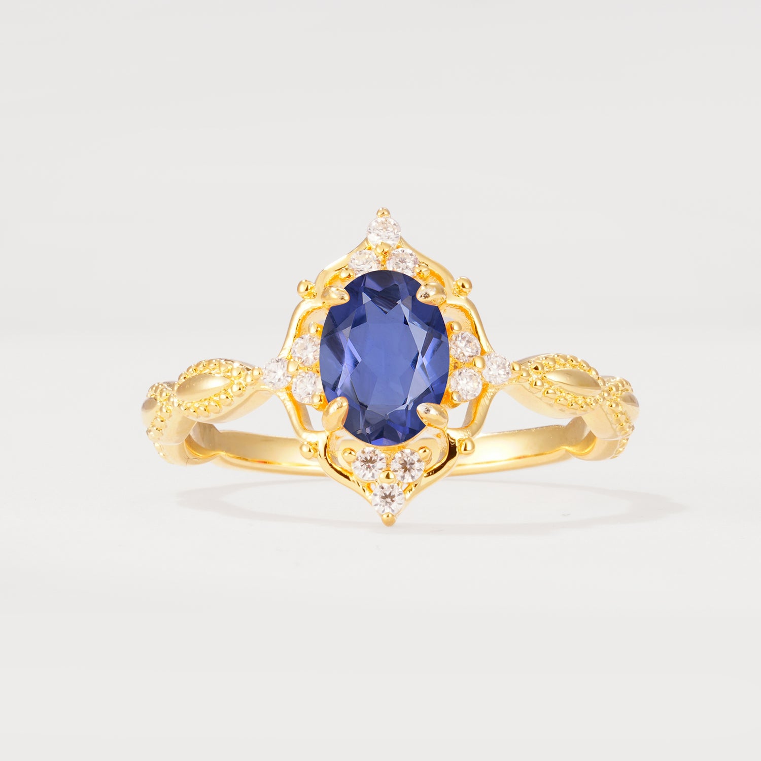 ML07059 Tanzanite Ring - Yellow-Gold