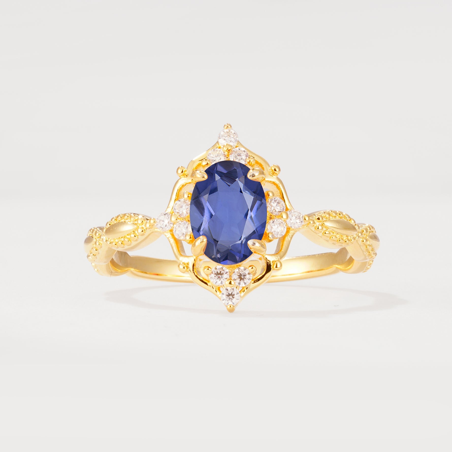 ML07059 Tanzanite Ring - Yellow-Gold