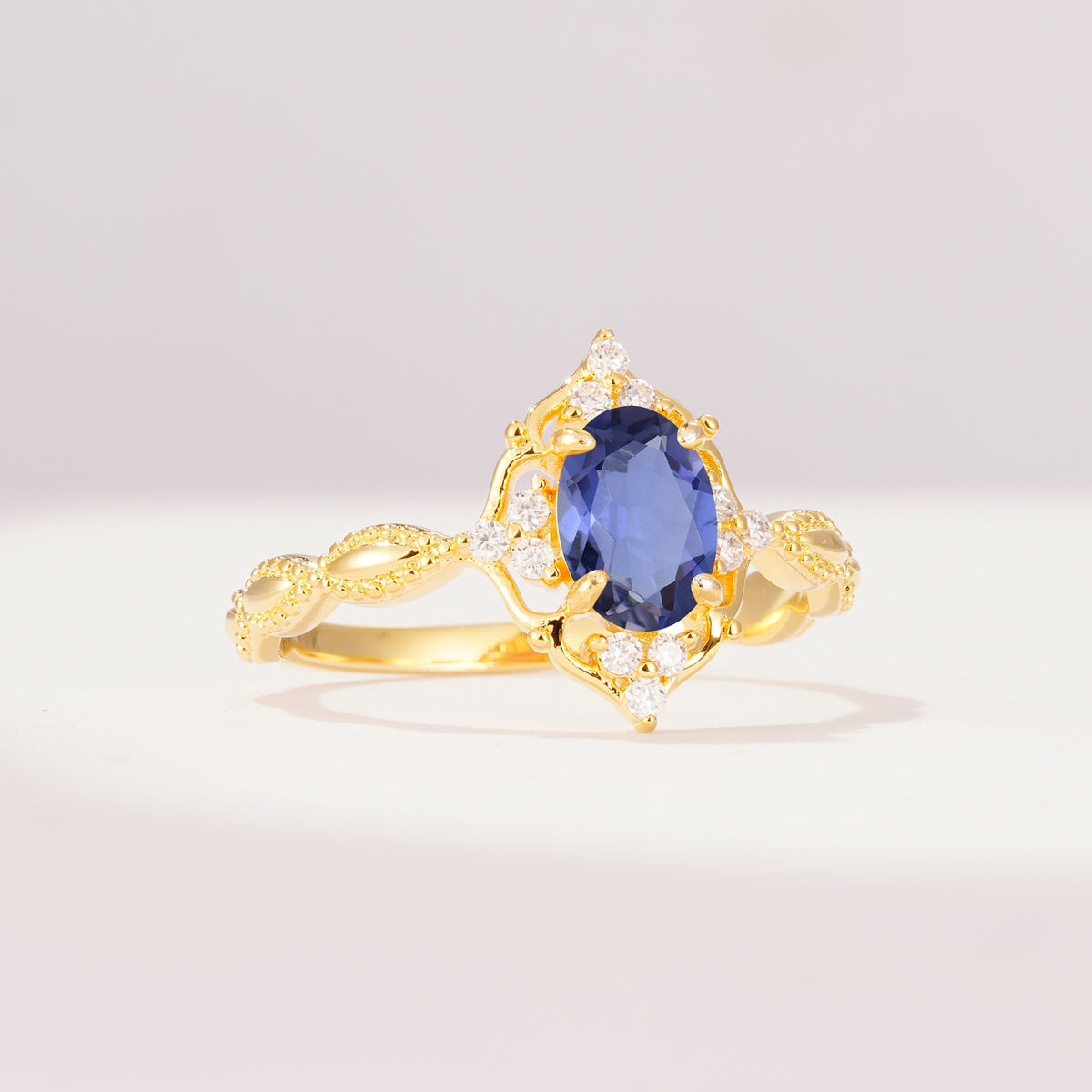 ML07059 Tanzanite Ring - White-Gold
