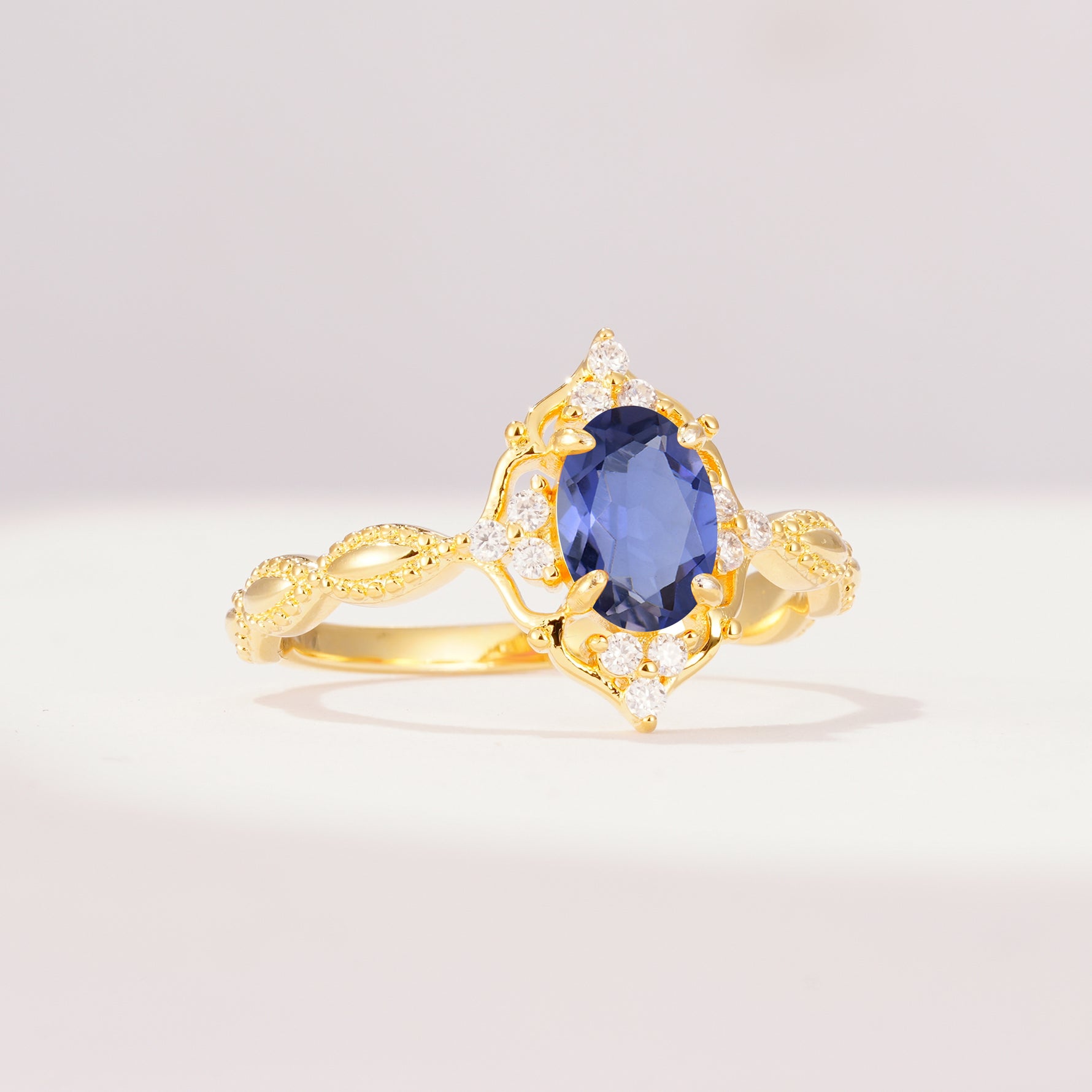 ML07059 Tanzanite Ring - White-Gold
