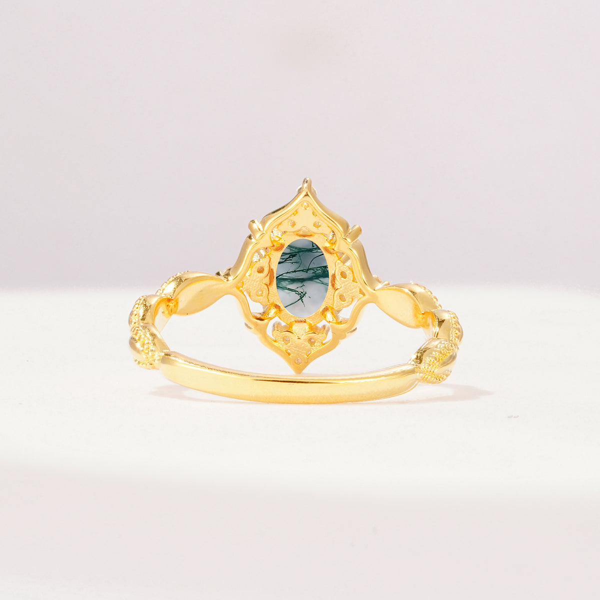 ML07059 Moss Agate Ring - Additional view