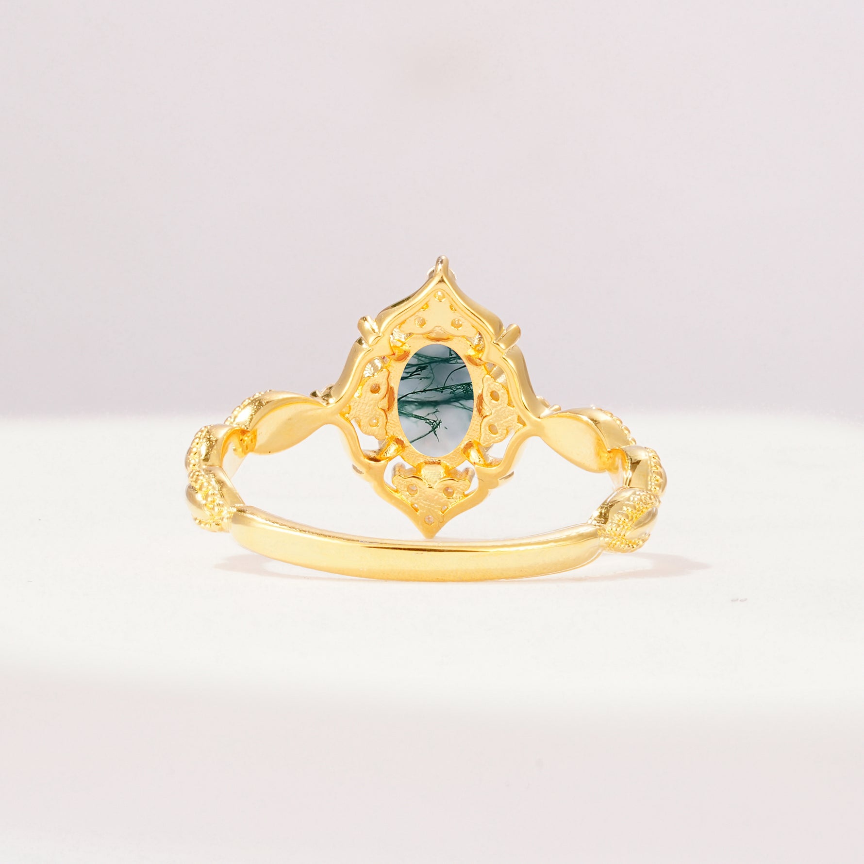 ML07059 Moss Agate Ring - Additional view