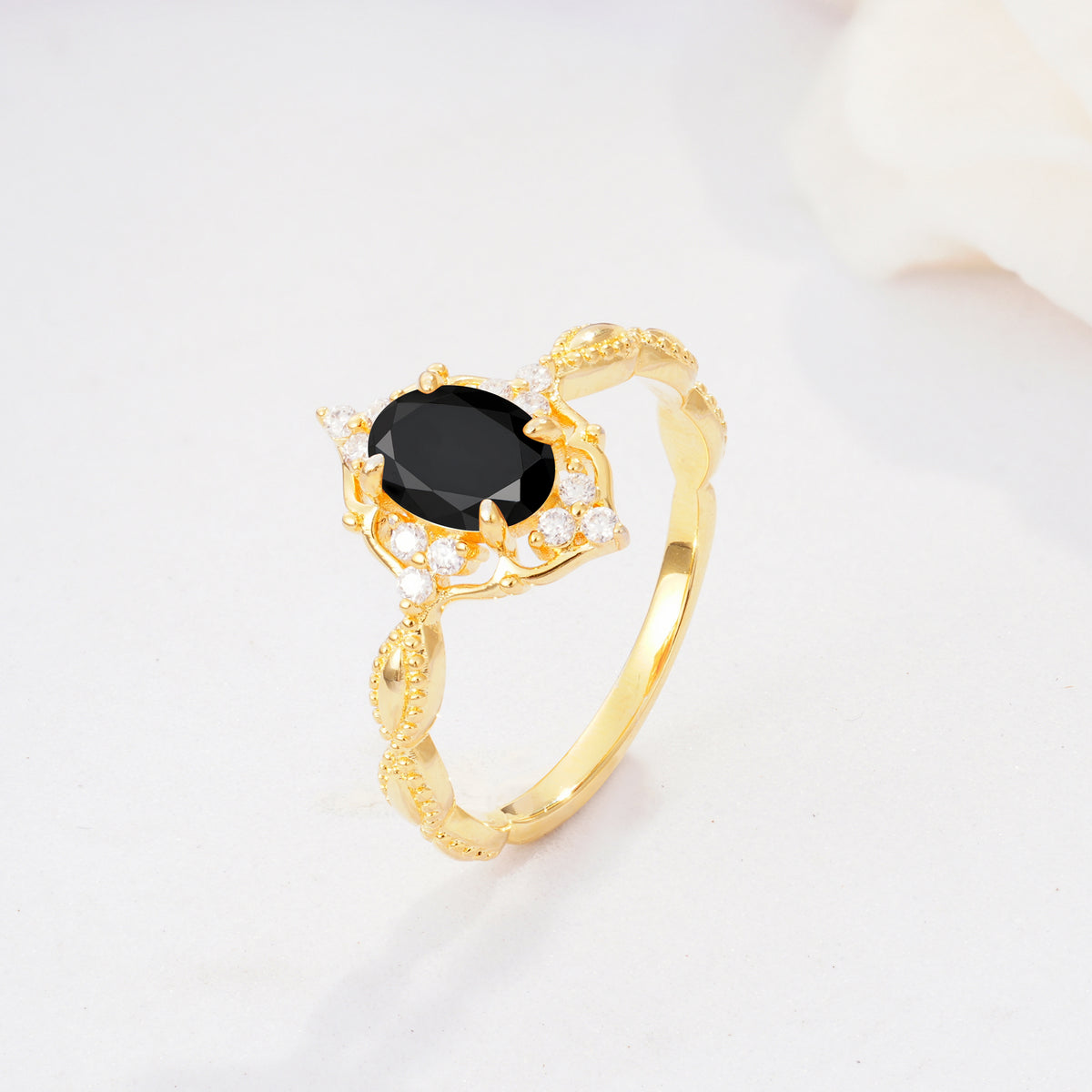 ML07059 Black Onyx Ring - Additional view