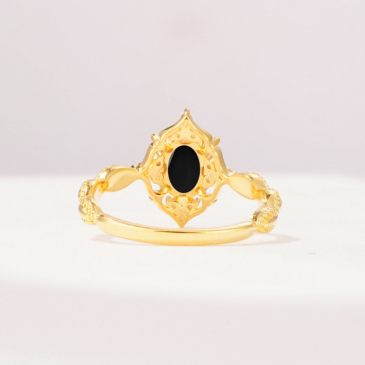 ML07059 Black Onyx Ring - Additional view