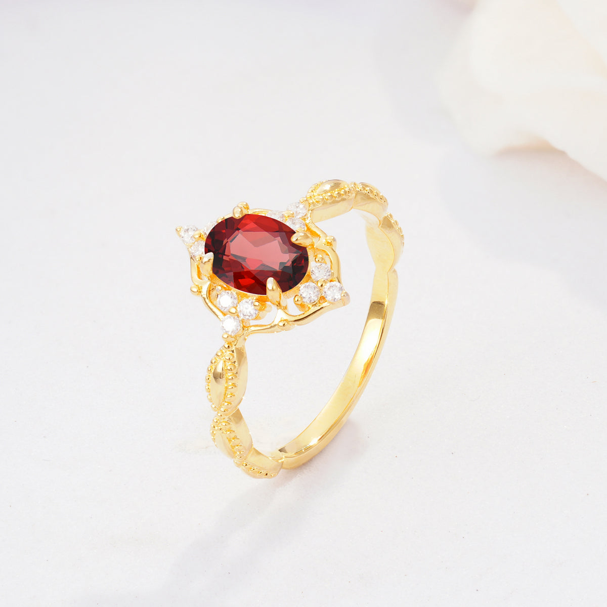 ML07059 Garnet Ring - Additional view