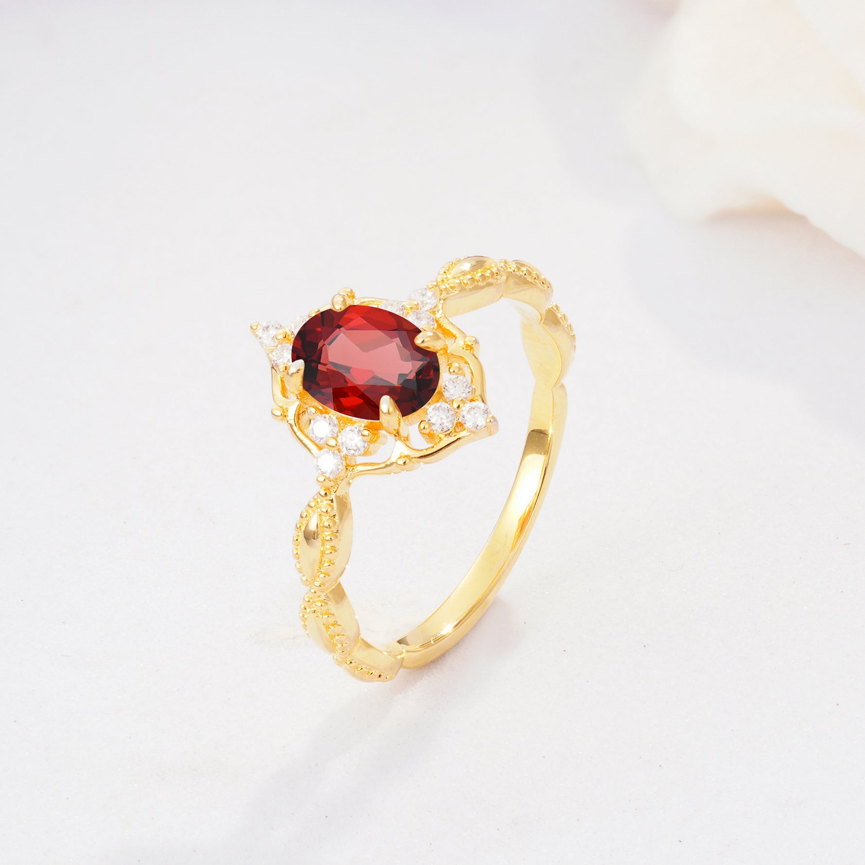 ML07059 Garnet Ring - Additional view