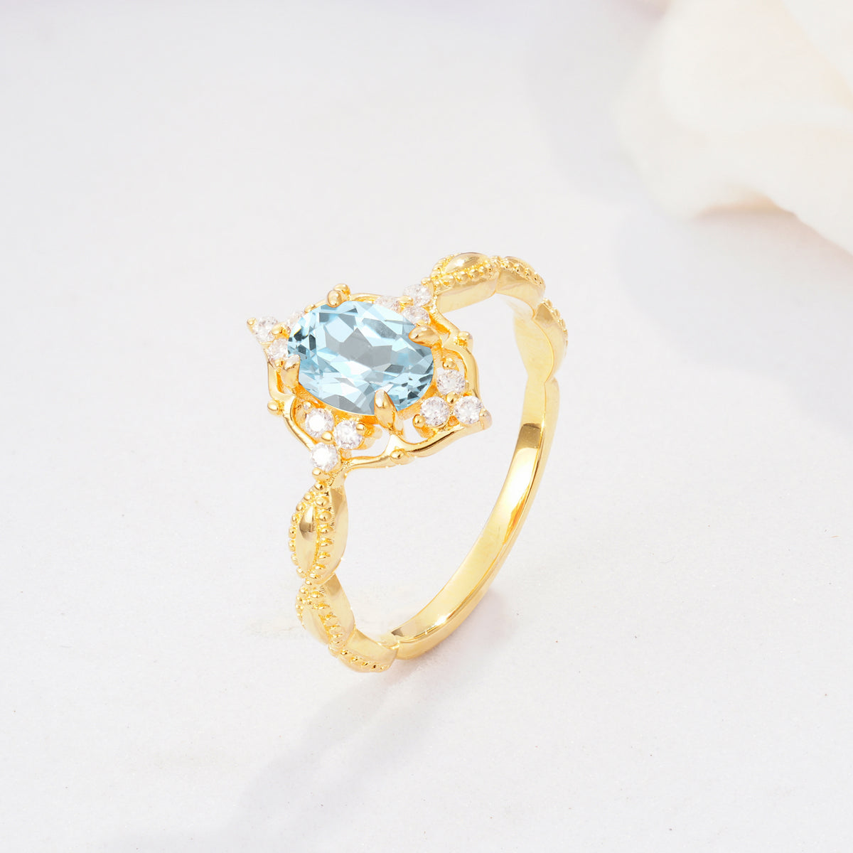 ML07059 Aquamarine Ring - Additional view