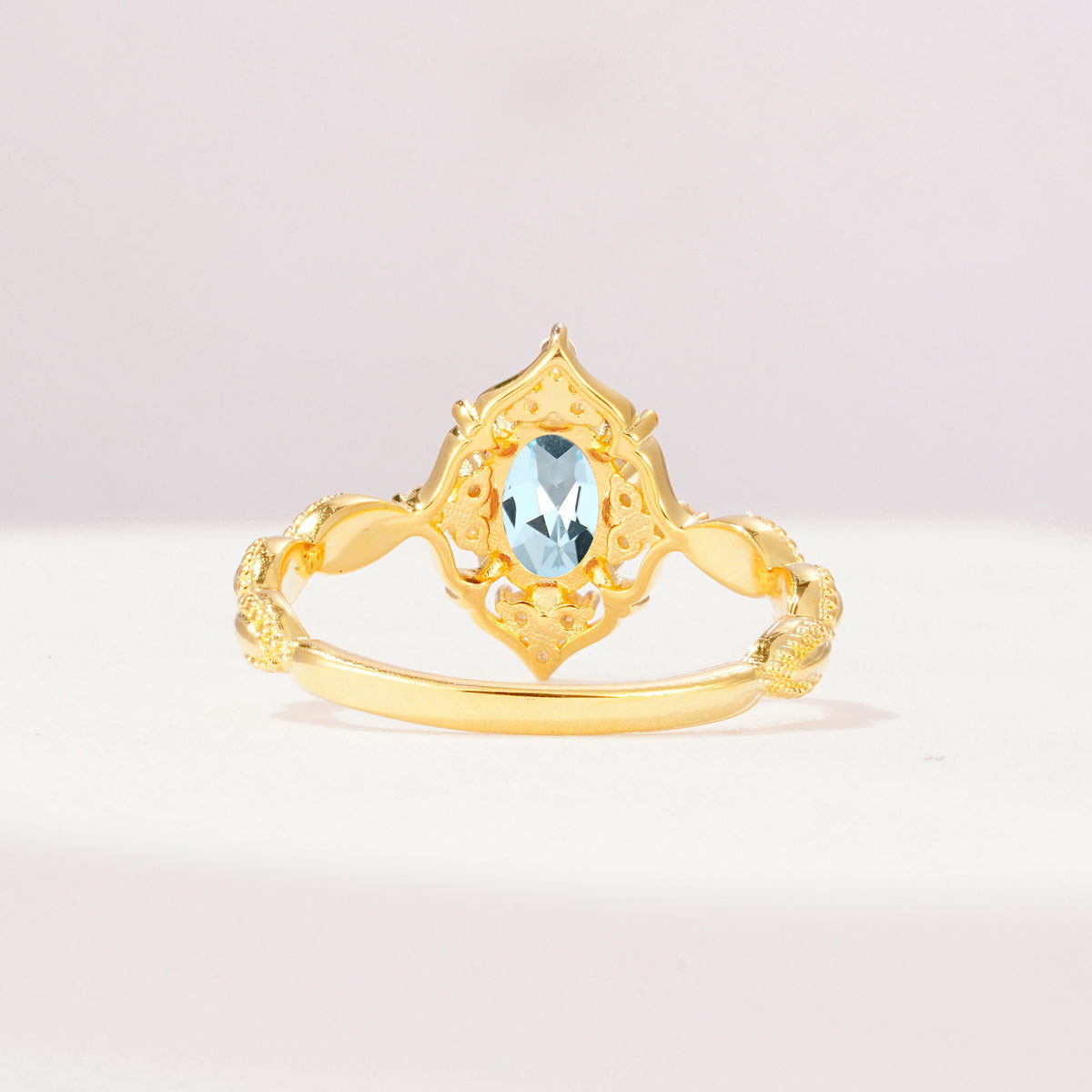 ML07059 Aquamarine Ring - Additional view