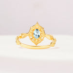 ML07059 Aquamarine Ring - Additional view