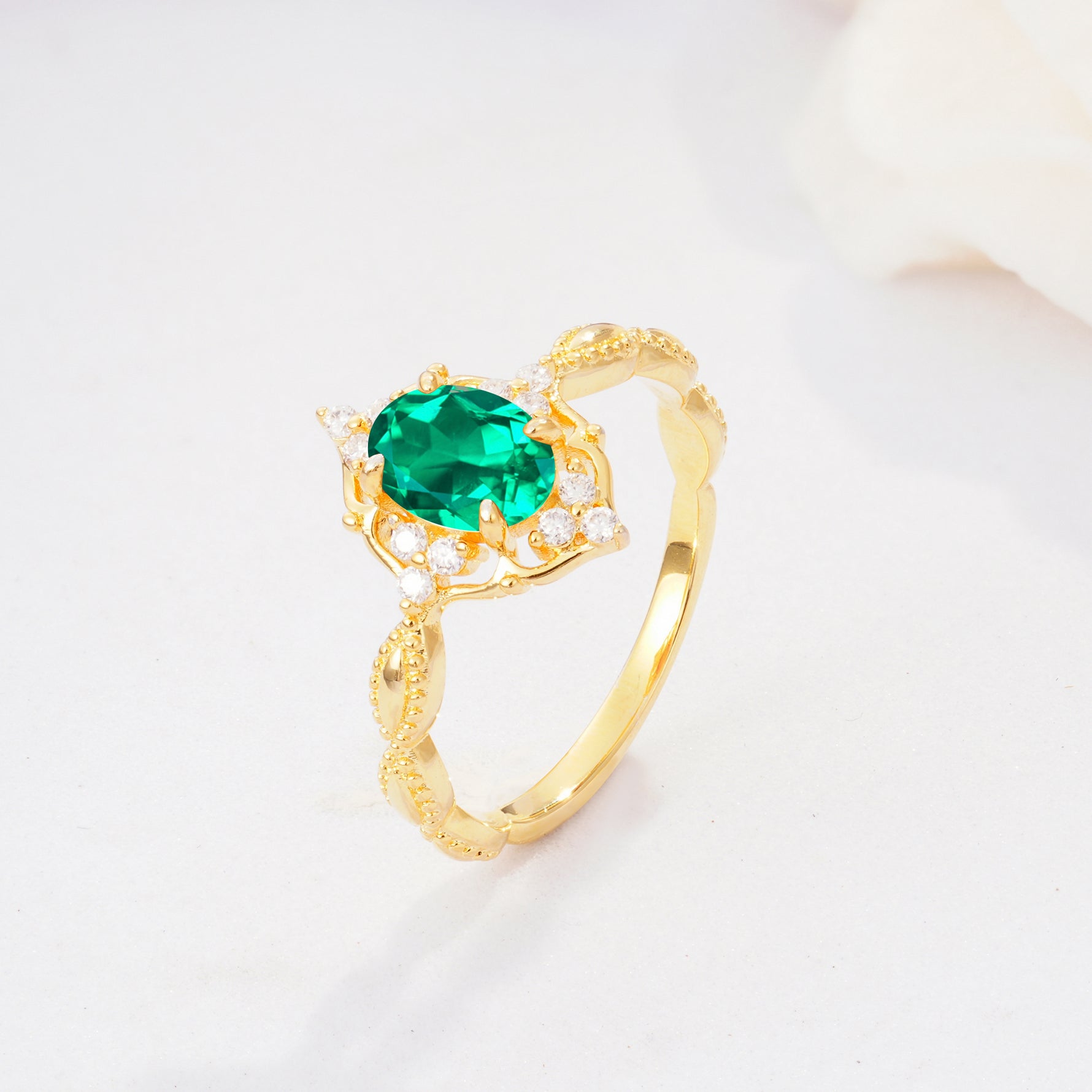 ML07059 Emerald Ring - Additional view