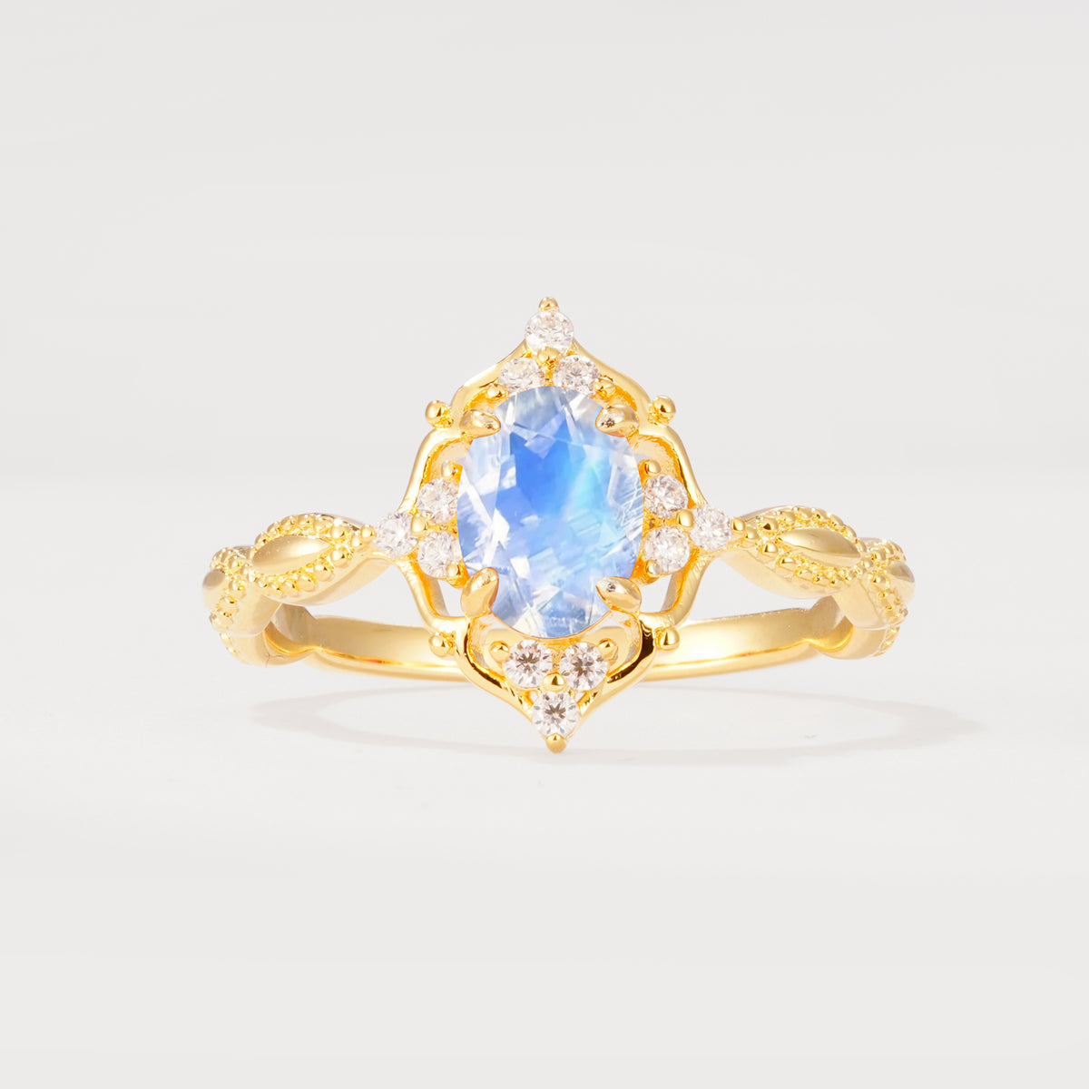 ML07059 Moonstone Ring - Yellow-Gold