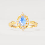 ML07059 Moonstone Ring - Yellow-Gold