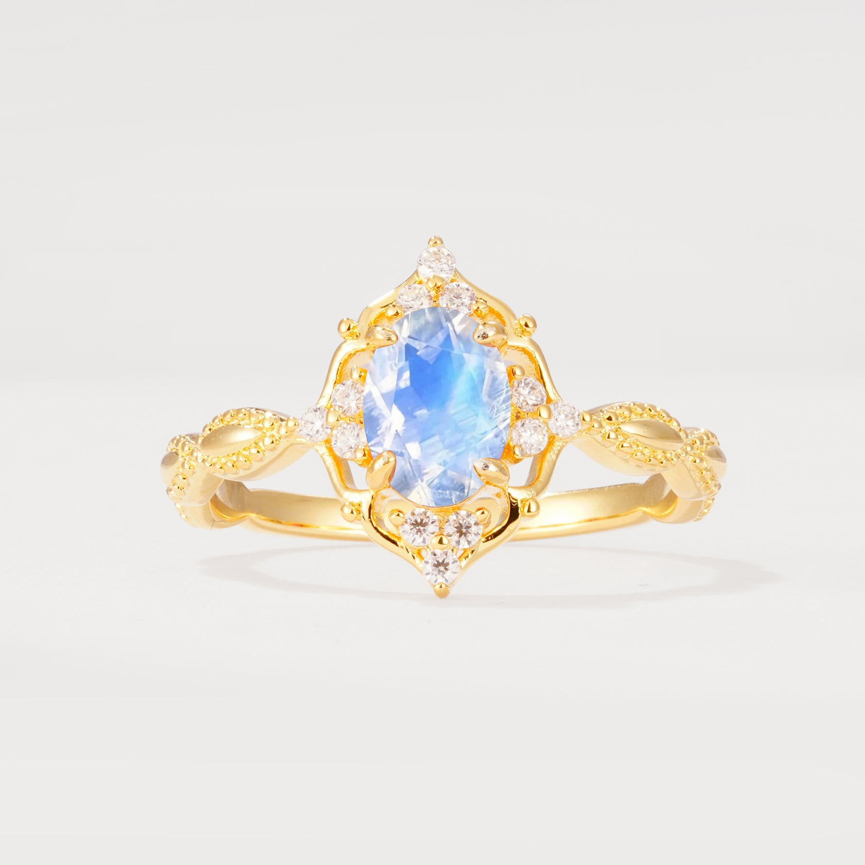 ML07059 Moonstone Ring - Yellow-Gold