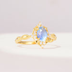 ML07059 Moonstone Ring - White-Gold